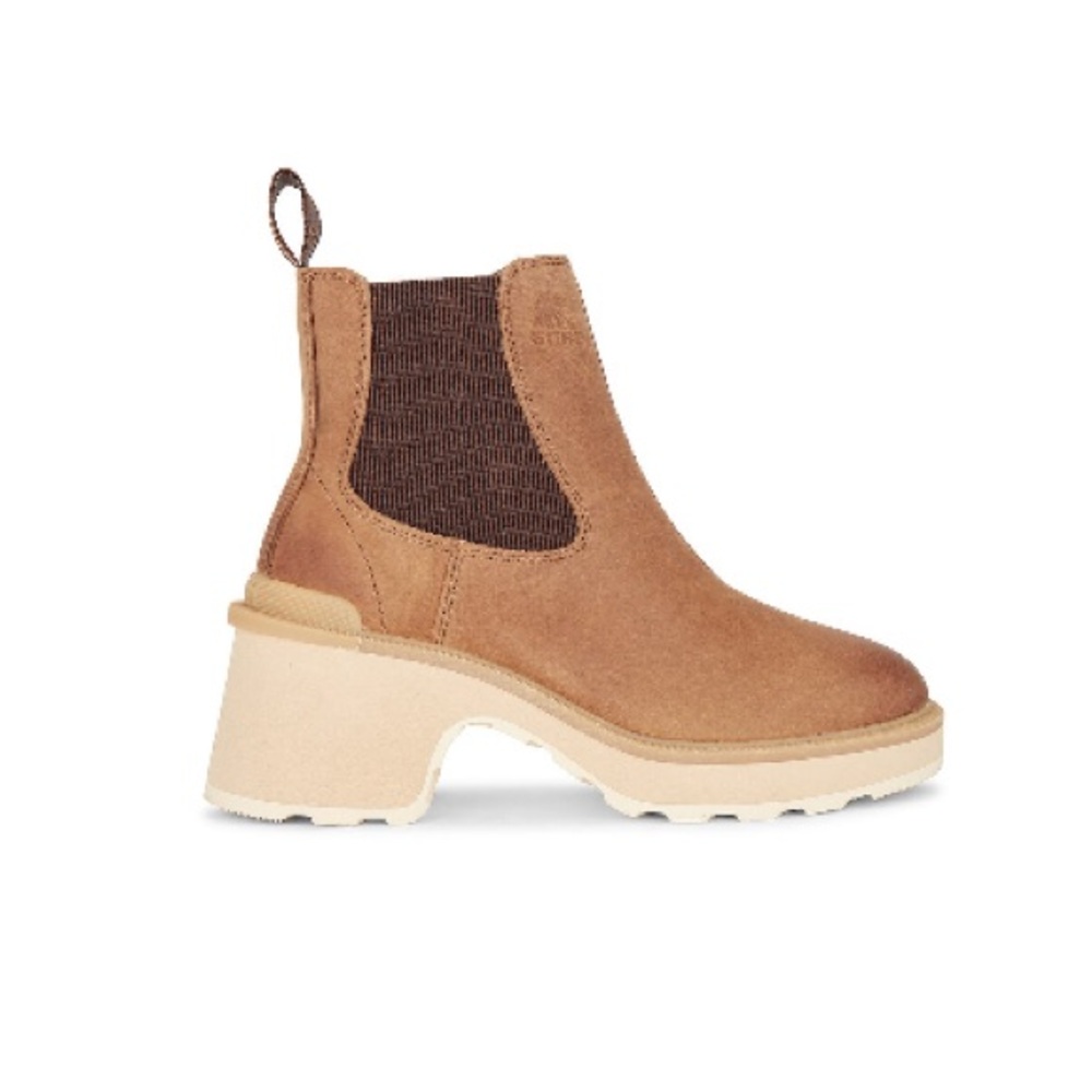 Sorel Hi Line Heel Chelsea Boot in Brown Sz 7.5. Great condition.